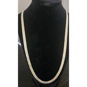 Men's 30" 6mm Nugget Chain Necklace Heavy 44g Statement Hip Hop Jewelry